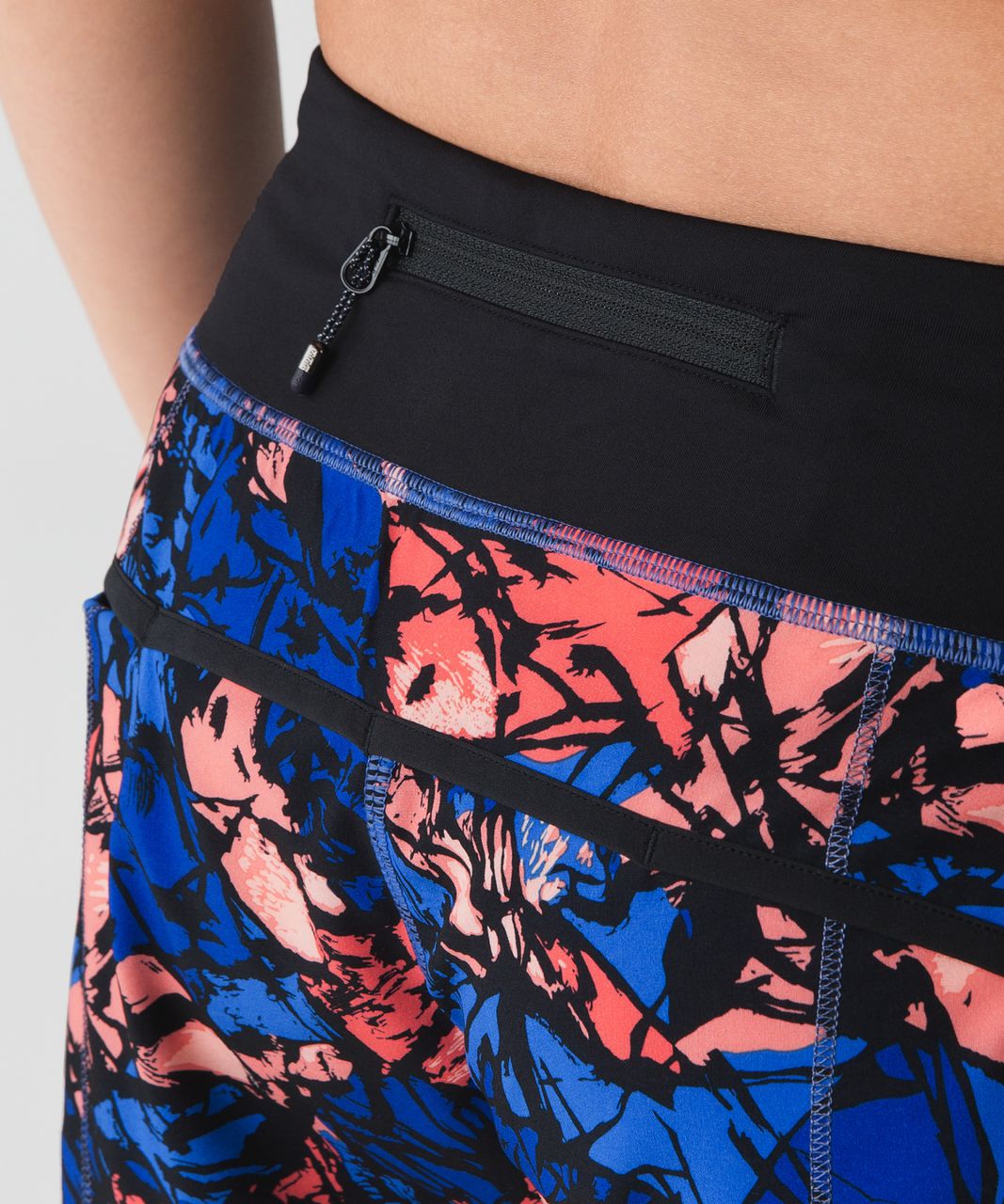 Lululemon Speed Short - Paint Storm Harbor Blue Multi / Black