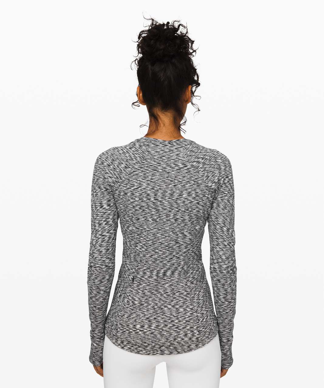 Lululemon Runderful Long Sleeve - Spaced Out Space Dye Black White