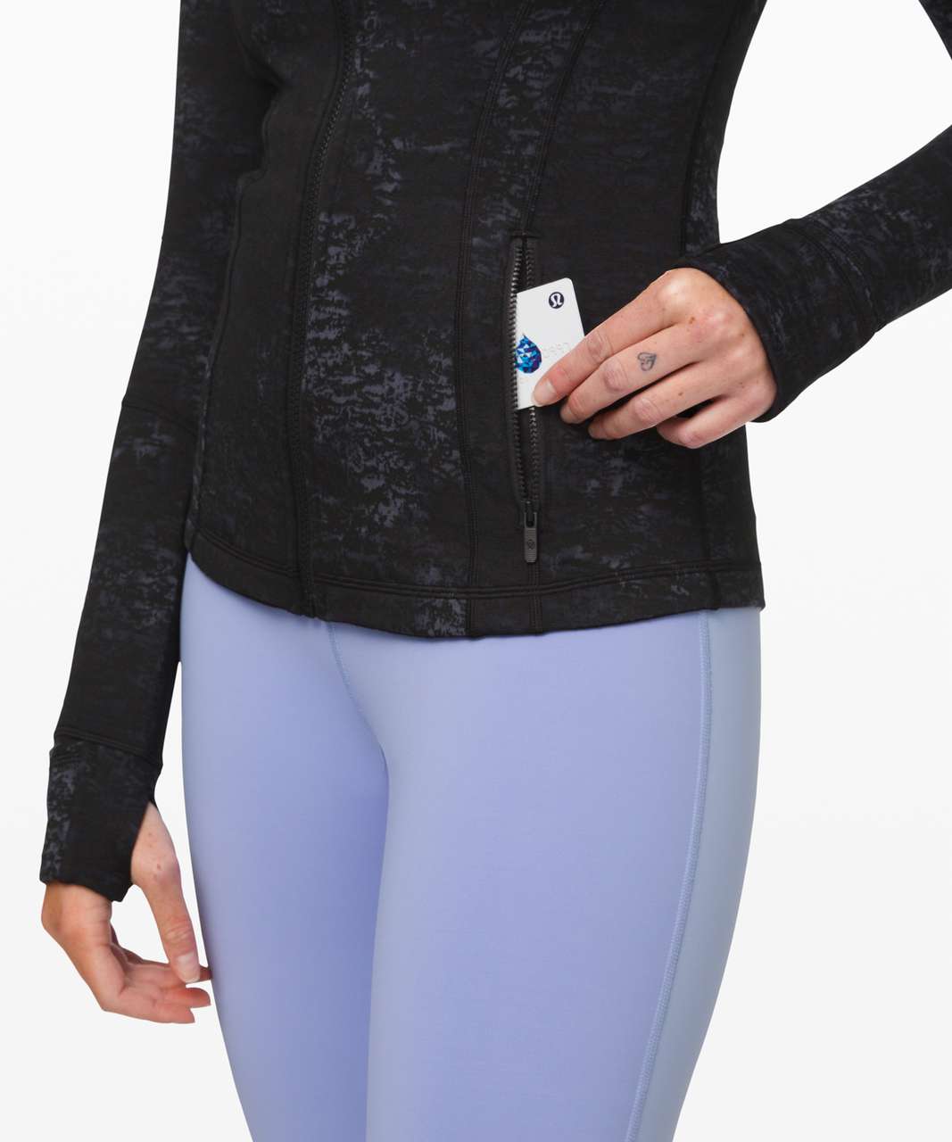 Lululemon Define Jacket *Luxtreme - Untamed Jacquard Spray Dye Black Deep Coal