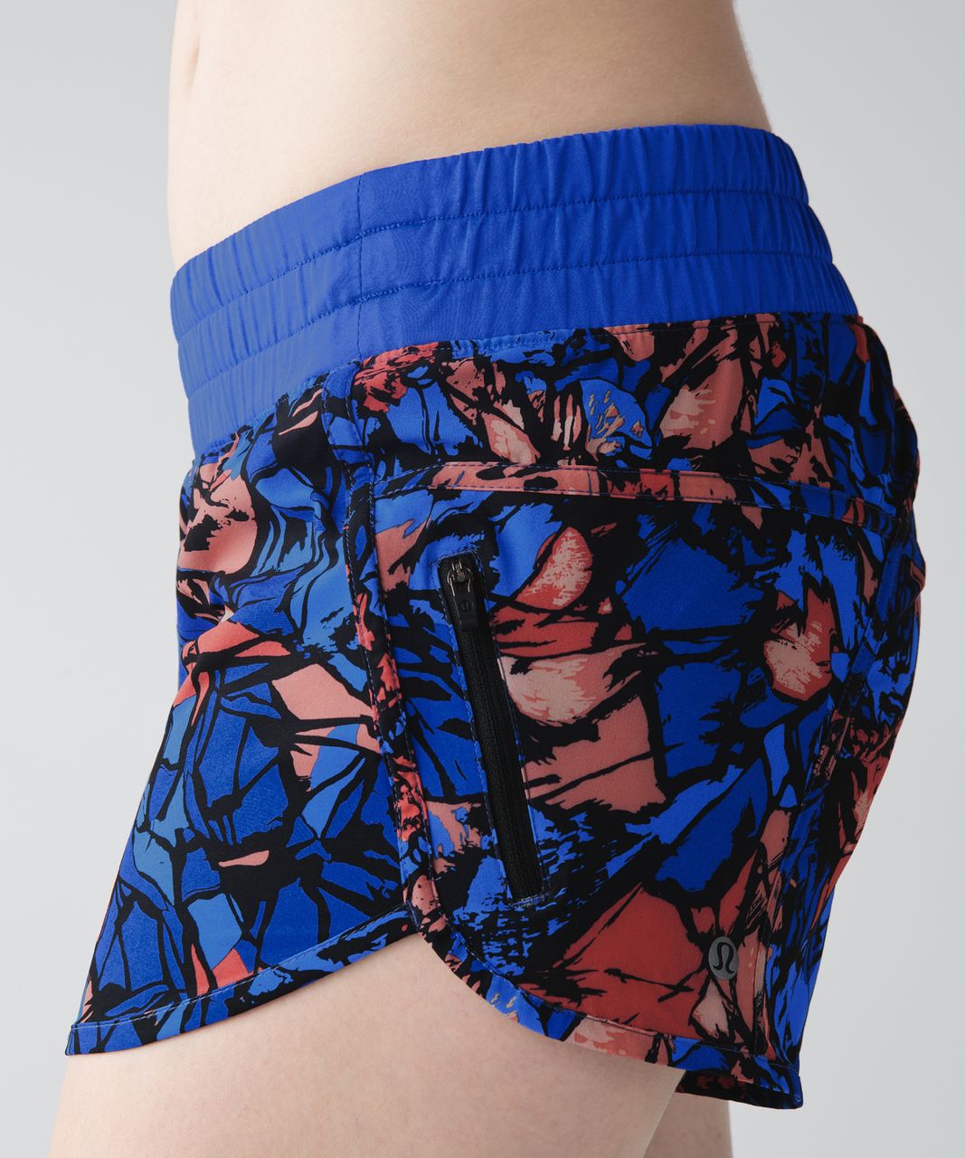 Lululemon Tracker Short IV (4-way Stretch) - Paint Storm Harbor Blue Multi / Black