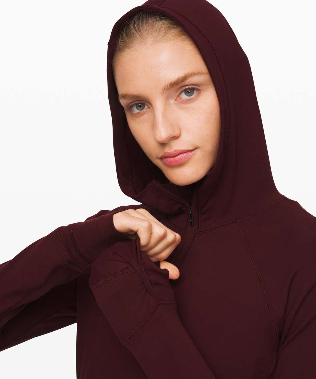 Lululemon Warm Stabilizer 1/2 Zip Hoodie - Garnet