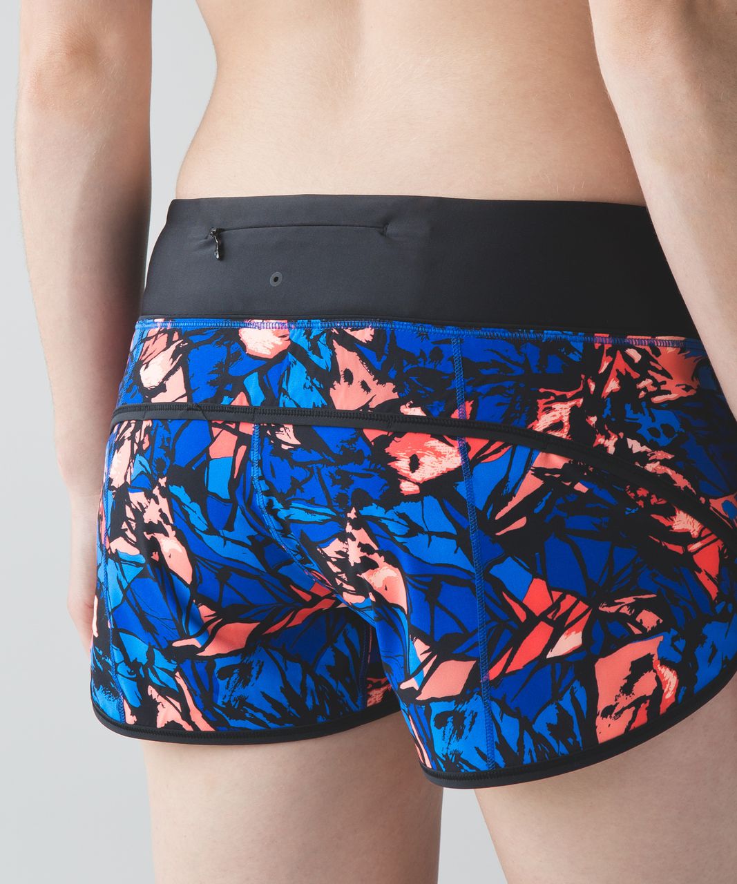 Lululemon Speed Short (H2O) - Paint Storm Harbor Blue Multi / Black