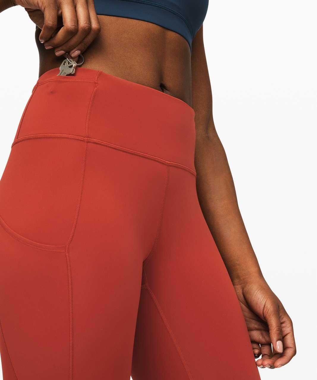 Lululemon Fast and Free Crop II 19" *Non-Reflective - Magma