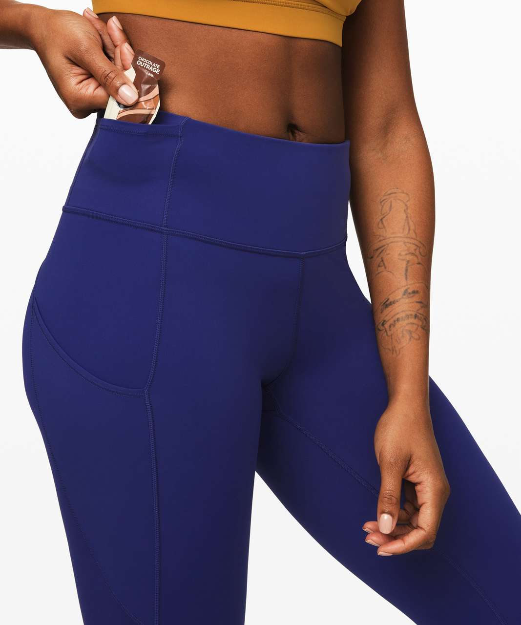 Lululemon Fast and Free Crop II 19" *Non-Reflective - Larkspur