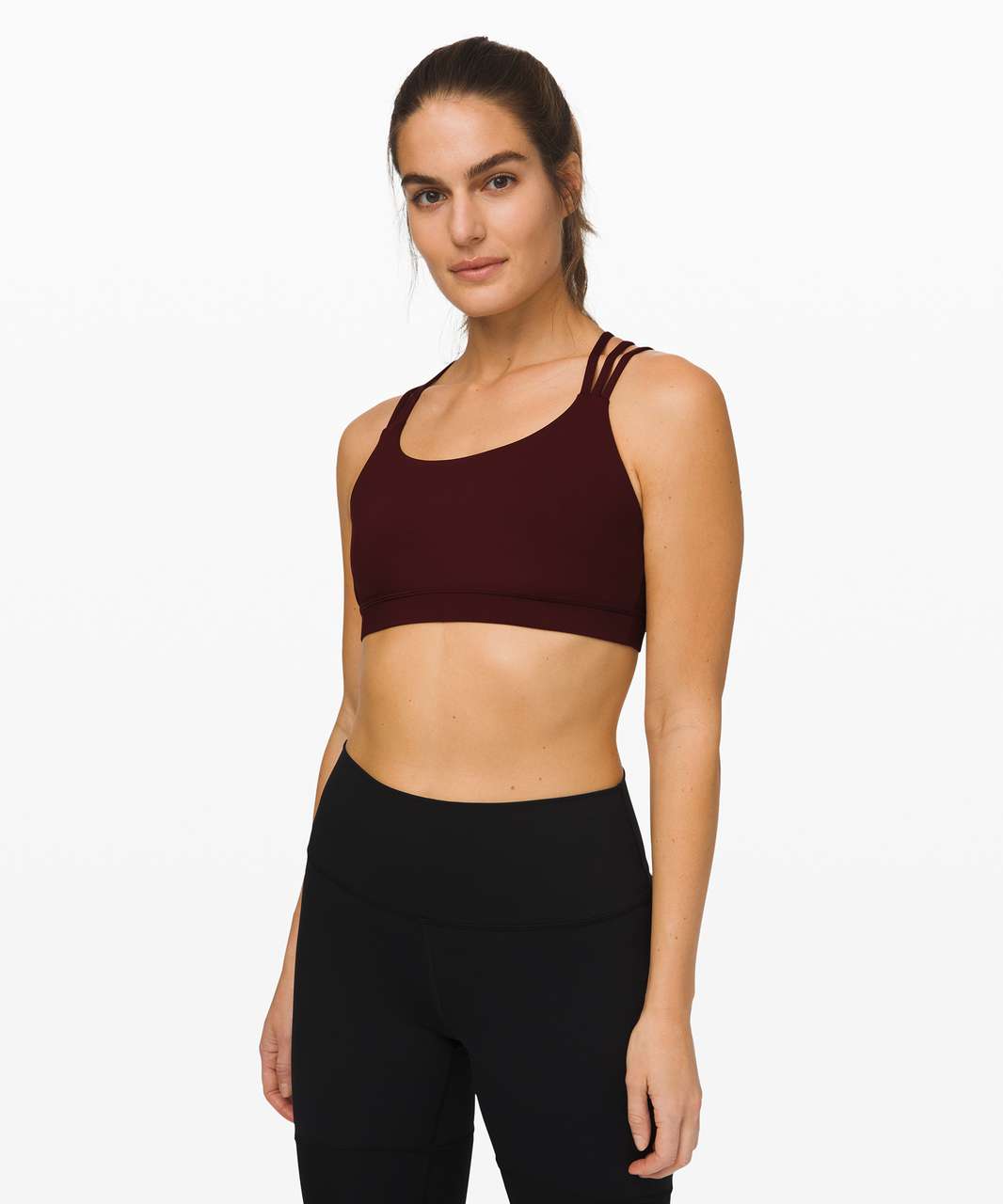 Lululemon Energy Bra *Strappy - Garnet - lulu fanatics