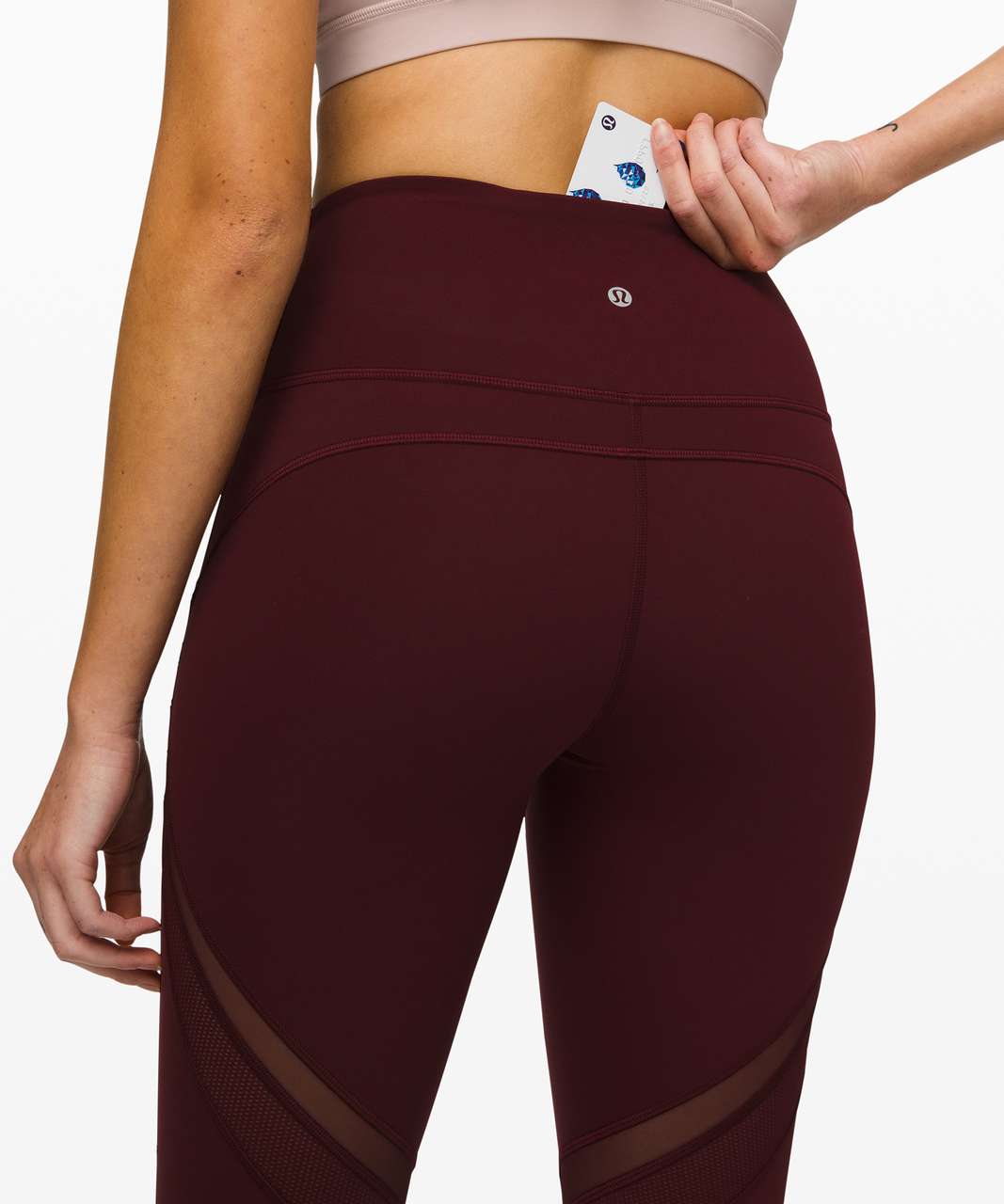 Lululemon Wunder Under High-Rise Crop 21" *Mesh - Garnet