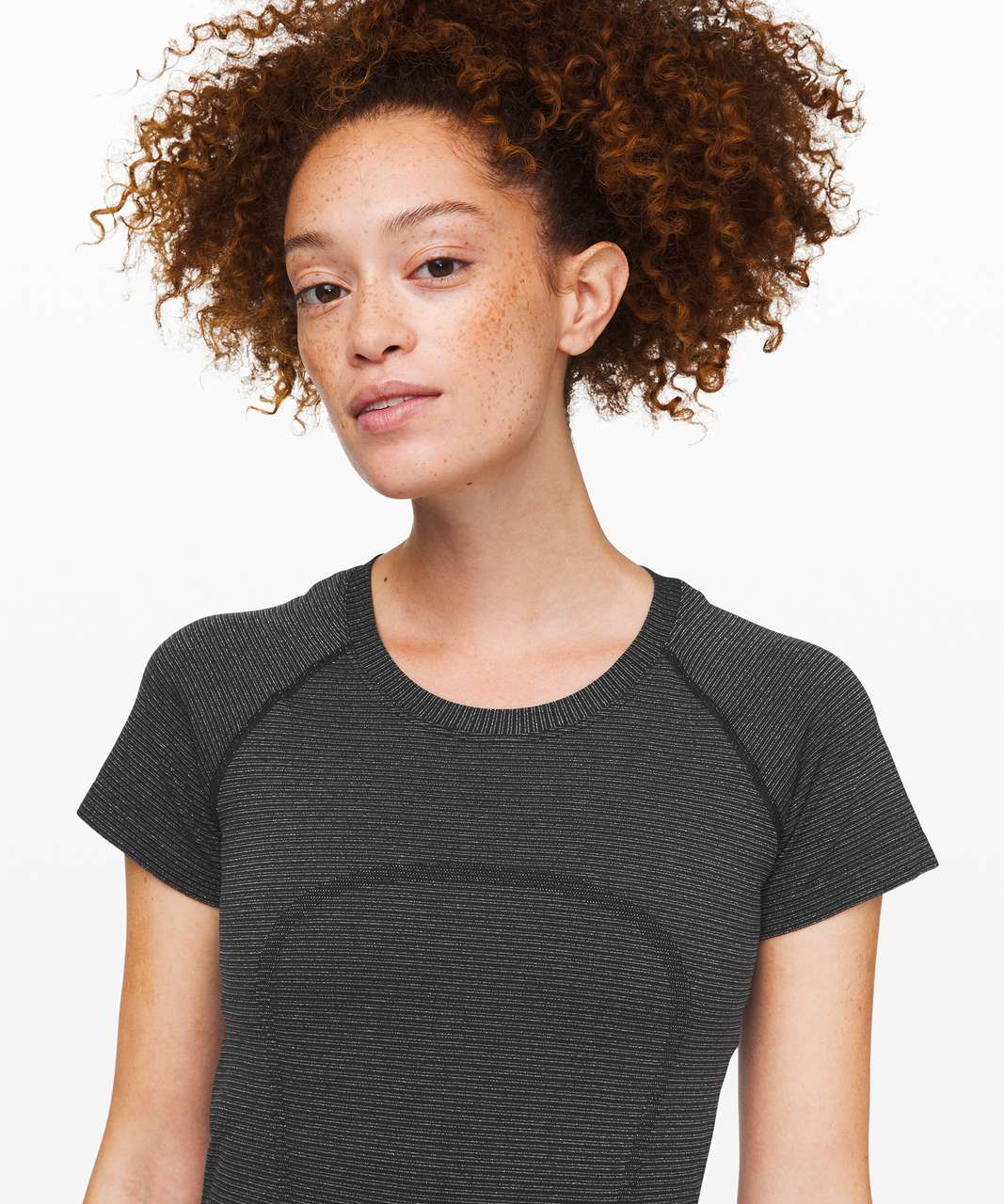 LULULEMON Swiftly Tech Short Sleeve (Black/White/Deep Coal/Titanium, 12) at   Women's Clothing store