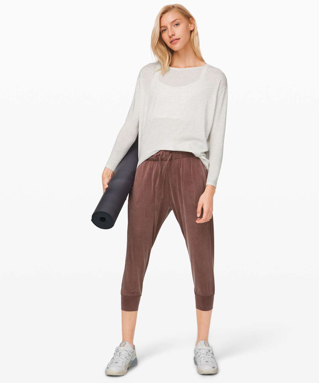 Lululemon Lost in Leisure Crop Jogger - Antique Bark - lulu fanatics