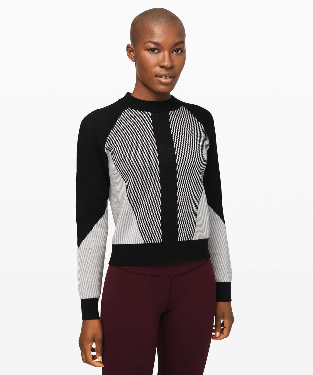 Lululemon Here for Serenity Sweater - Black / White / Silver Drop
