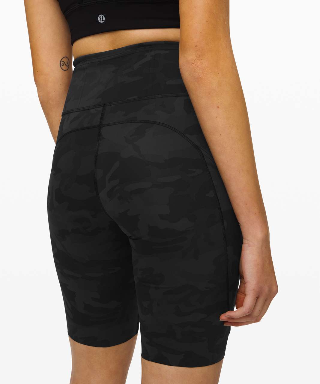 Lululemon Fast and Free Short 10" - Incognito Camo Multi Grey