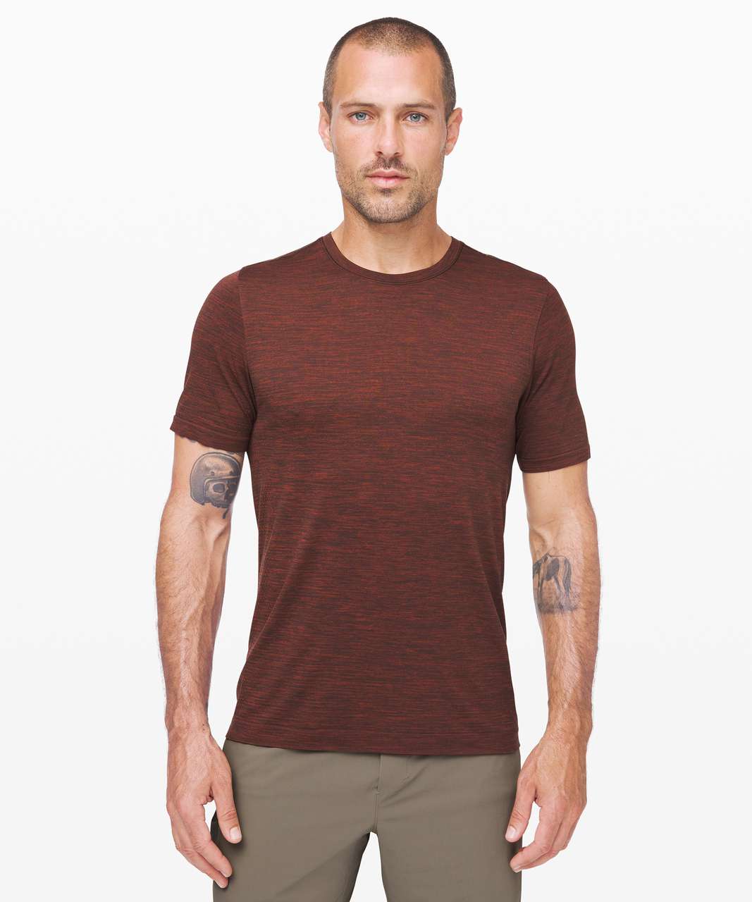 Lululemon Metal Vent Breathe Short Sleeve - Magma / Sequoia