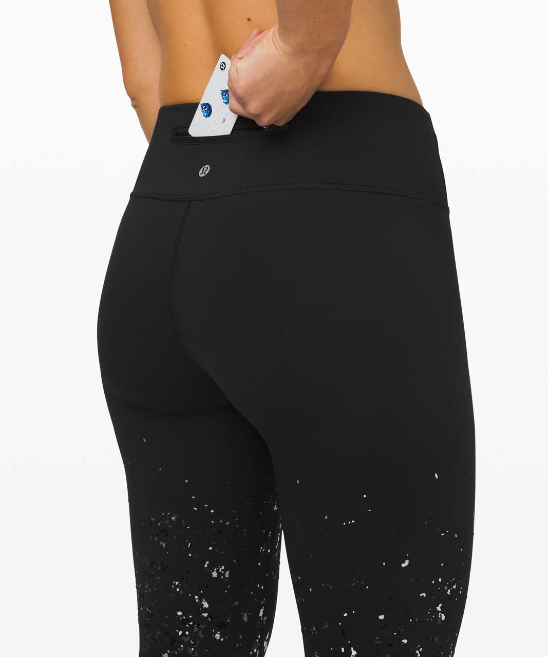 Lululemon Speed Wunder Tight 28 *Speckle Shine - Black / Deep Coal / Silver  - lulu fanatics