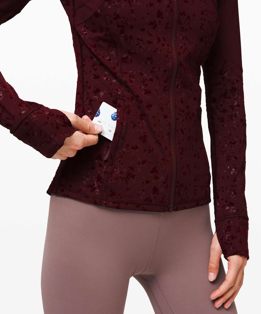 Lululemon Define Jacket *Speckle Shine - Garnet / Garnet