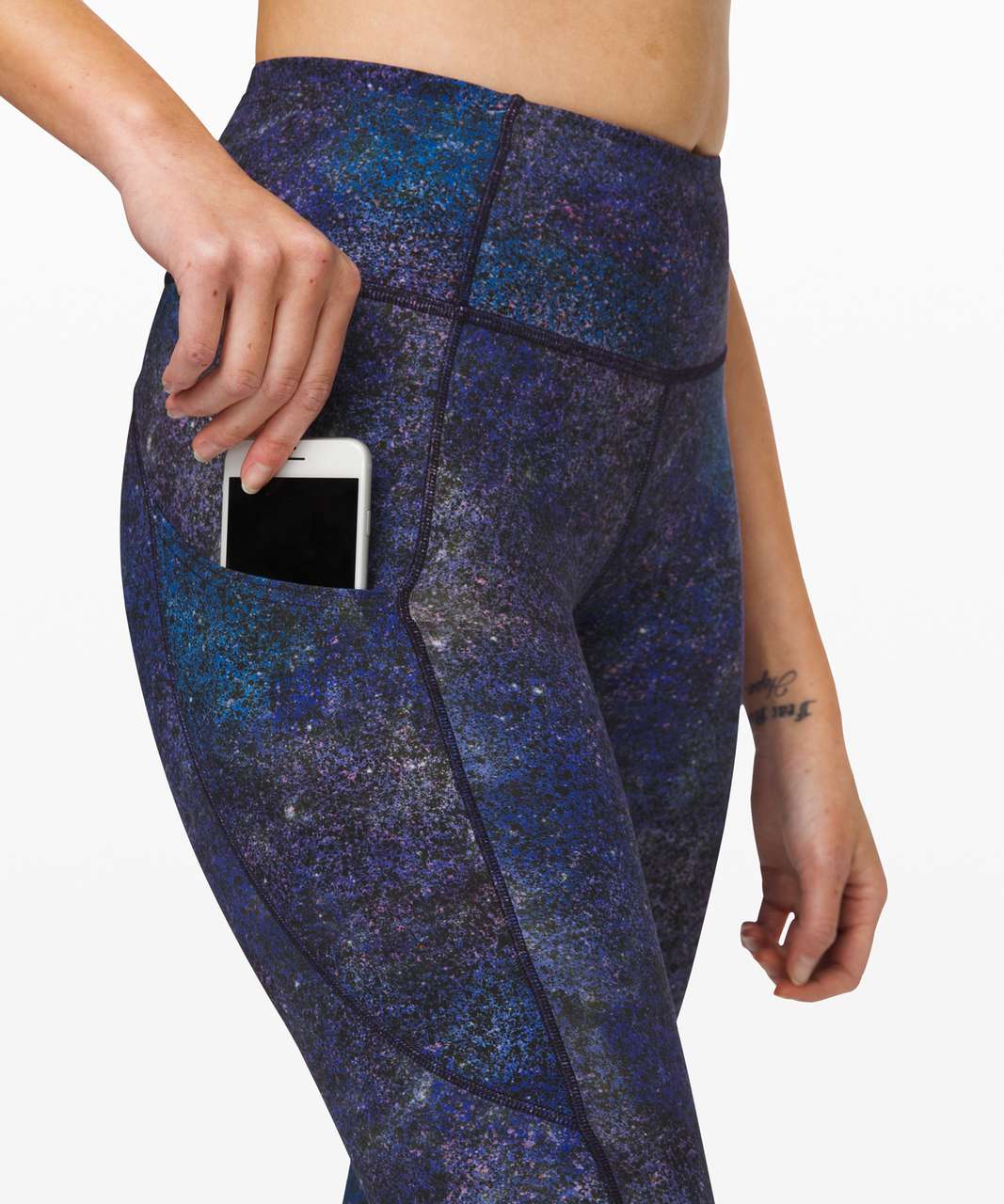 Lululemon Fast and Free High-Rise Crop II *Non-Reflective Nulux - Polar Lights Blue Multi