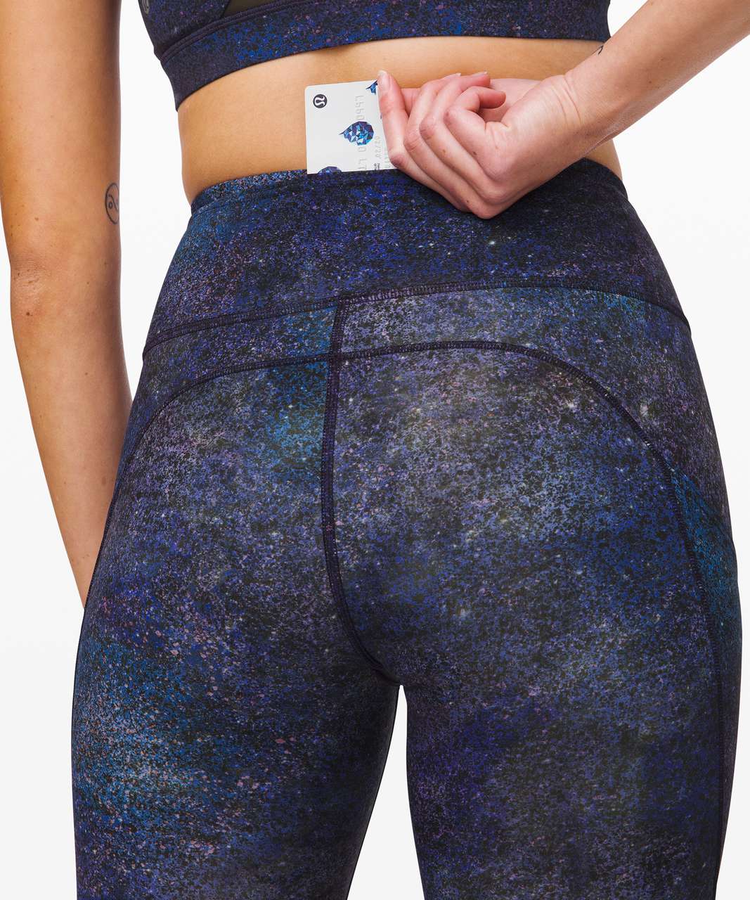 Lululemon Fast and Free High-Rise Crop II *Non-Reflective Nulux - Polar Lights Blue Multi