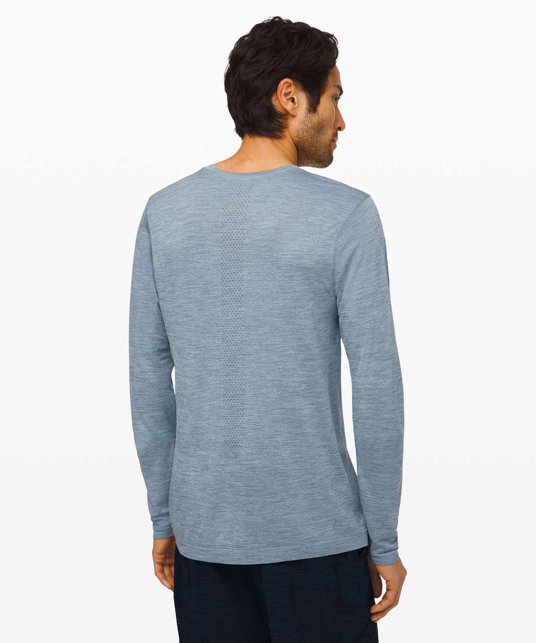 Lululemon Metal Vent Breathe Long Sleeve - Blue Charcoal / Chambray