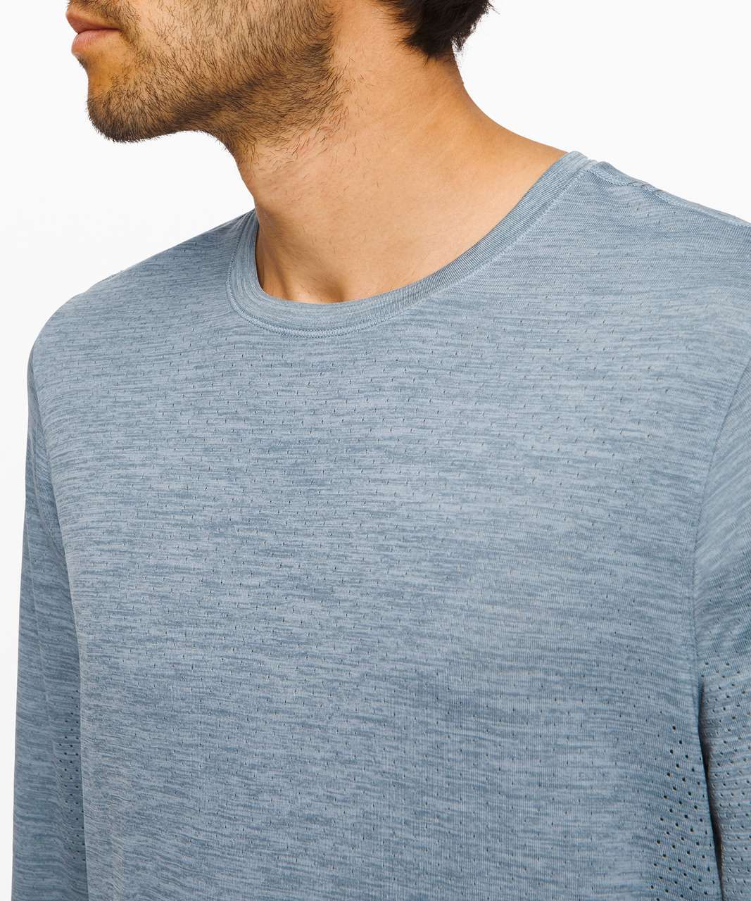 Lululemon Metal Vent Breathe Long Sleeve - Blue Charcoal / Chambray