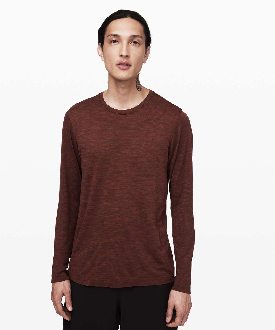 Lululemon Metal Vent Breathe Long Sleeve - Magma / Sequoia - lulu fanatics