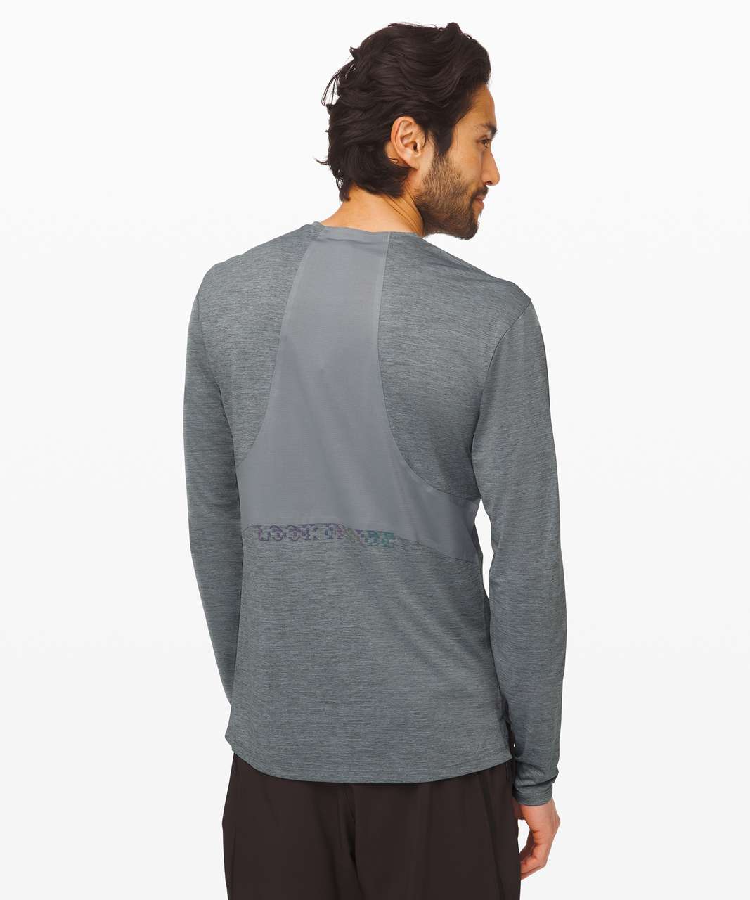 Lululemon Fast and Free Long Sleeve - Heathered Asphalt Grey / Light Cast