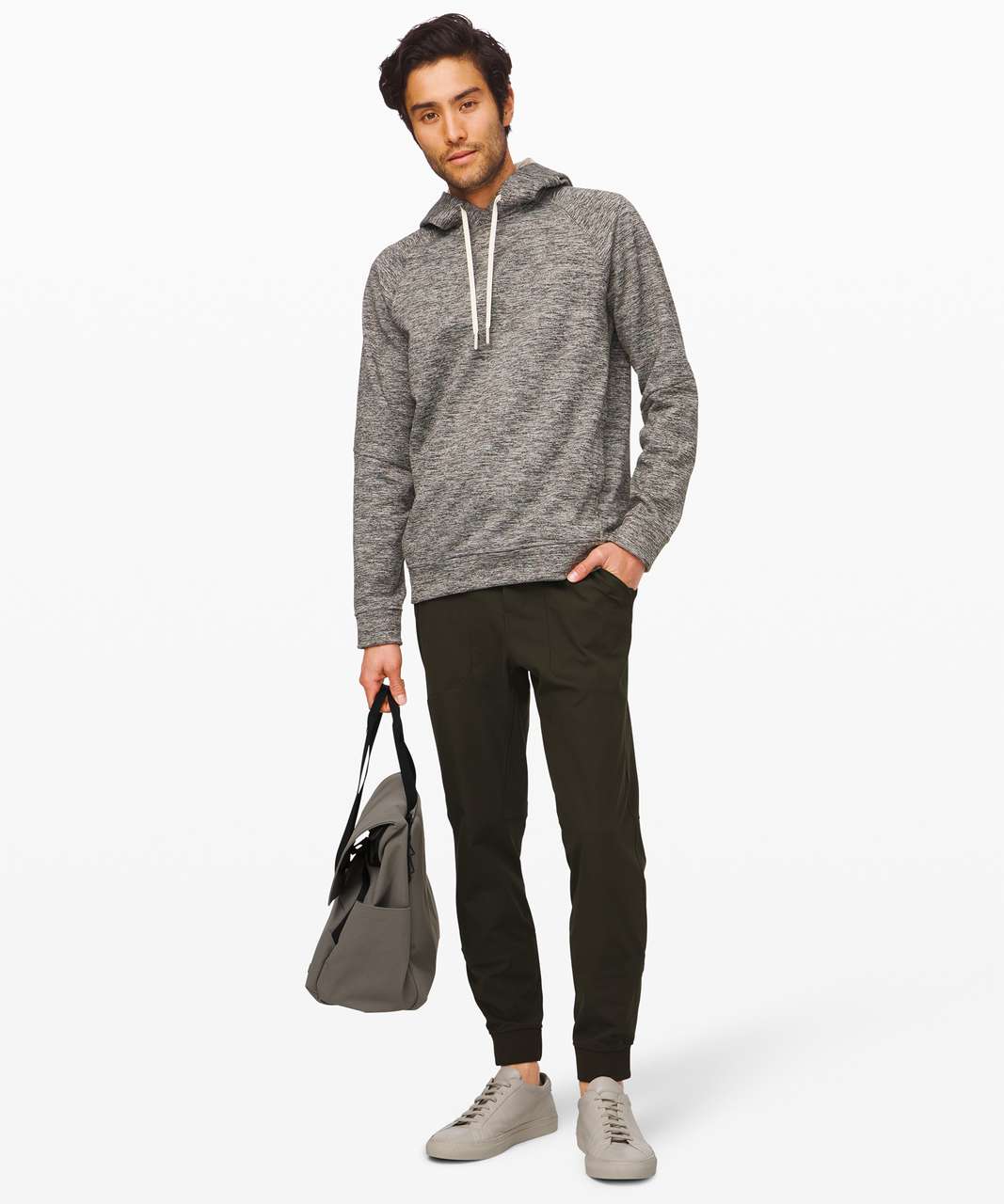 Lululemon City Sweat Pullover Hoodie Fleece - Heathered Muslin