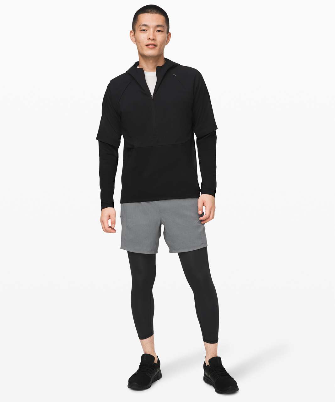 Lululemon Active Expert Short Tight 6 - Heathered Black / Black