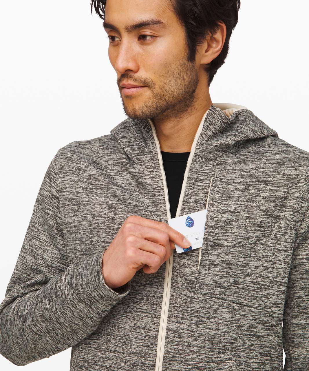 Lululemon City Sweat Zip Hoodie Fleece - Heathered Muslin