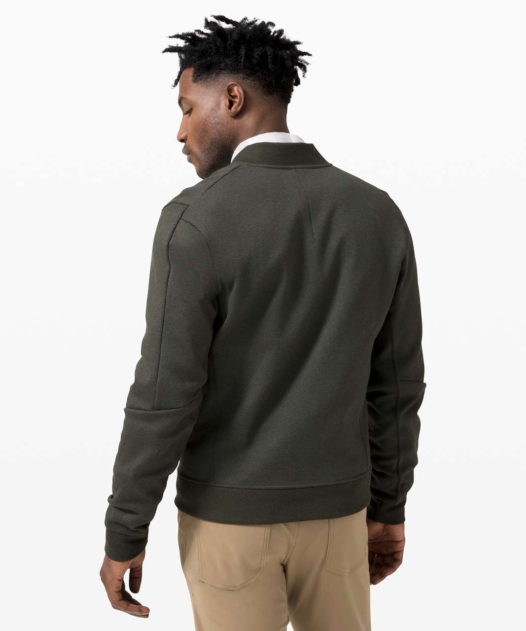 Lululemon City Sweat Bomber *Fleece - Heathered Dark Olive