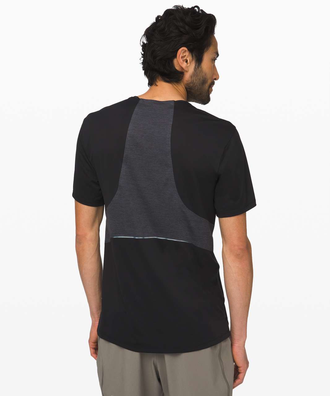 Lululemon Fast and Free Short Sleeve - Black / Heathered Obsidian