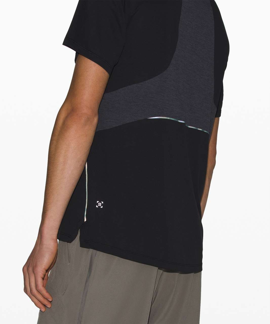 Lululemon Fast and Free Short Sleeve - Black / Heathered Obsidian