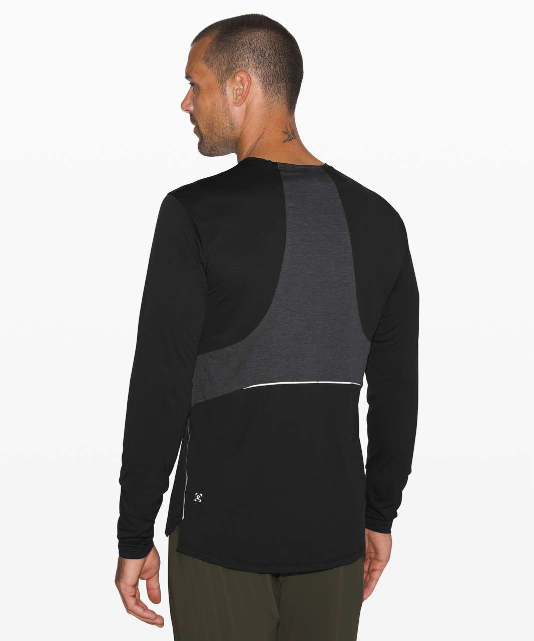 Lululemon Outrun Long Sleeve - Running Luon Suited Jacquard Arctic Grey Ice  Grey - lulu fanatics