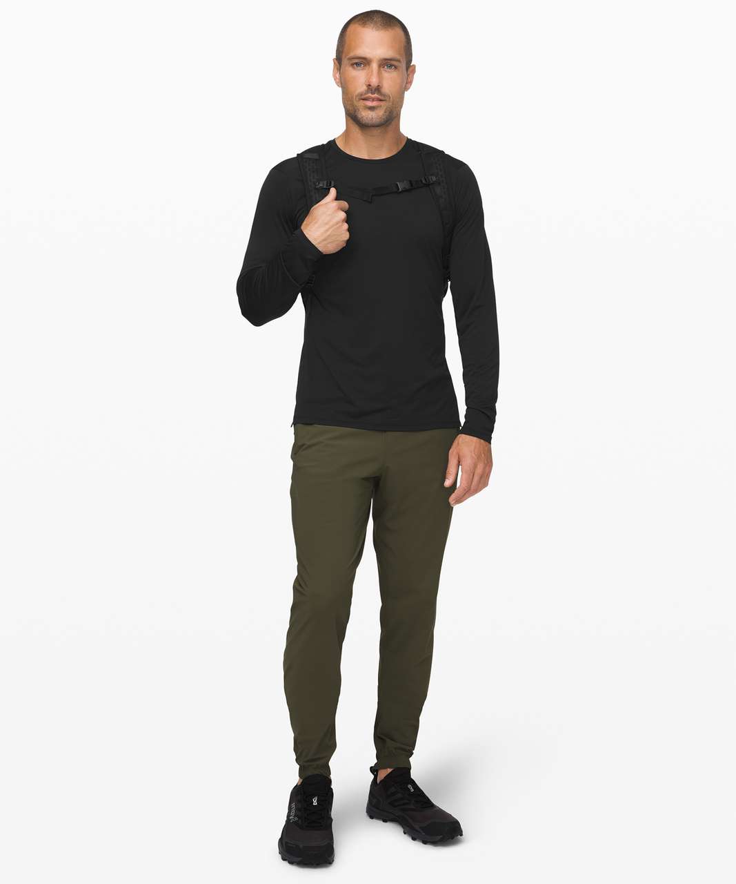 Lululemon Fast and Free Long Sleeve - Black / Heathered Obsidian