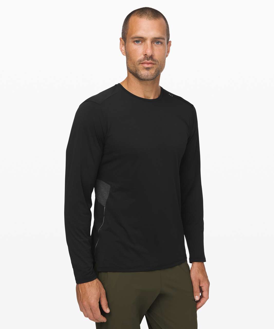 Lululemon Fast and Free Long Sleeve - Black / Heathered Obsidian - lulu  fanatics