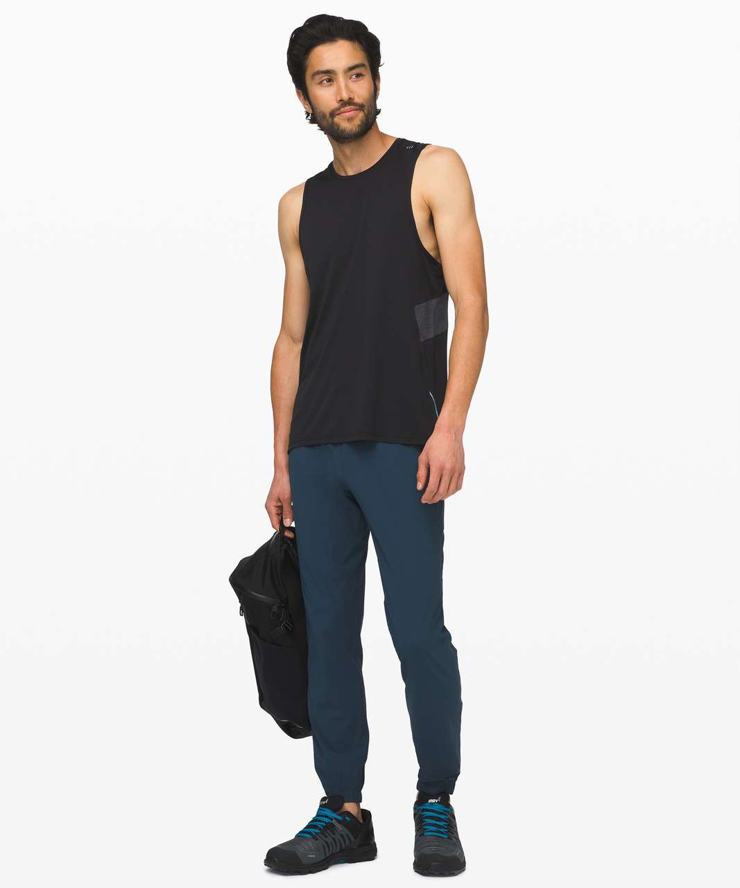 Lululemon Fast and Free Tank - Black / Heathered Obsidian