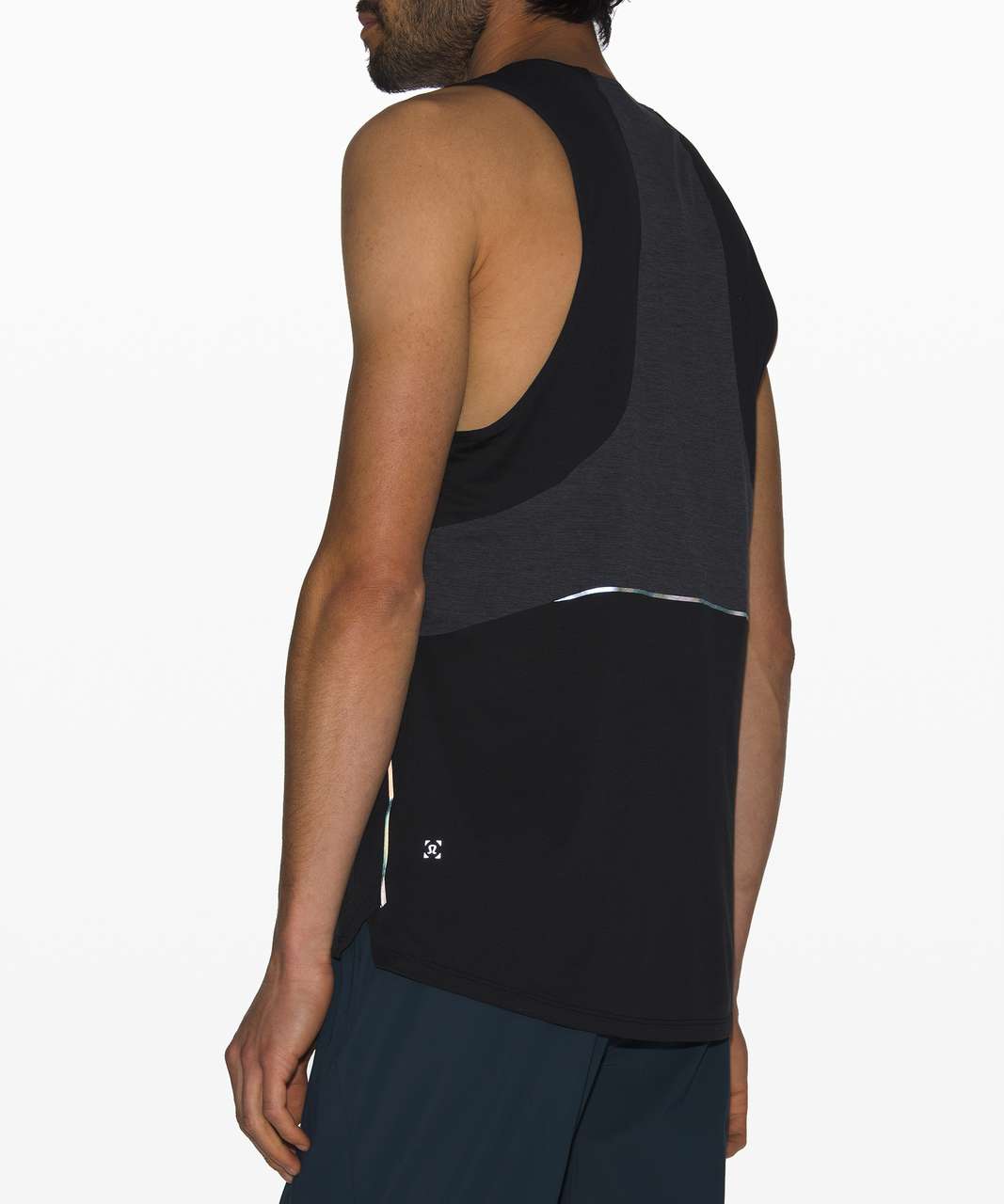 Lululemon Fast and Free Tank - Black / Heathered Obsidian