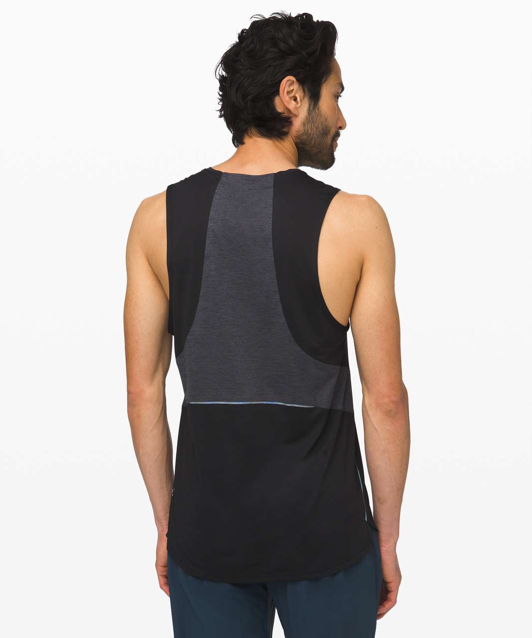 Lululemon Fast and Free Tank - Black / Heathered Obsidian