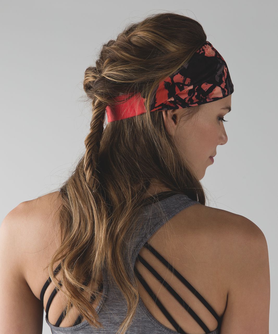 Lululemon Fringe Fighter Headband - Paint Storm Espresso Multi / Heathered Cape Red