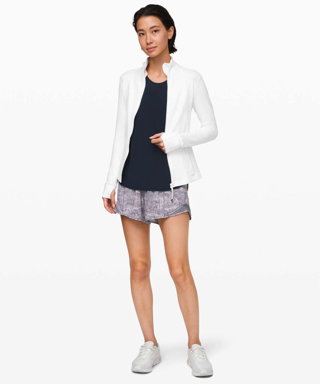 Lululemon Hotty Hot Short II *Long 4 - Frozen Vista Alpine White Multi /  Arctic Grey - lulu fanatics