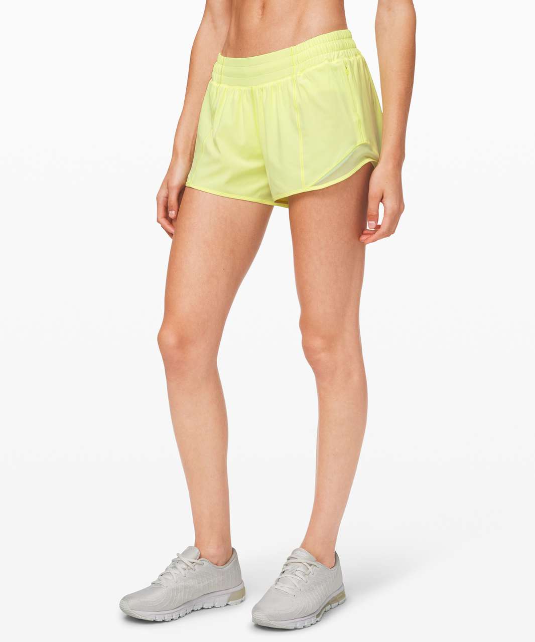 lululemon Hotty Hot Short II 4 Highlight Yellow Run Train New