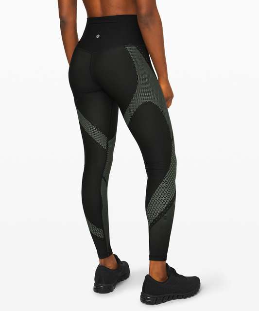 Lululemon Mapped out High-rise Leggings 28” Black W/ Red Camo Brick Size 4  for sale online