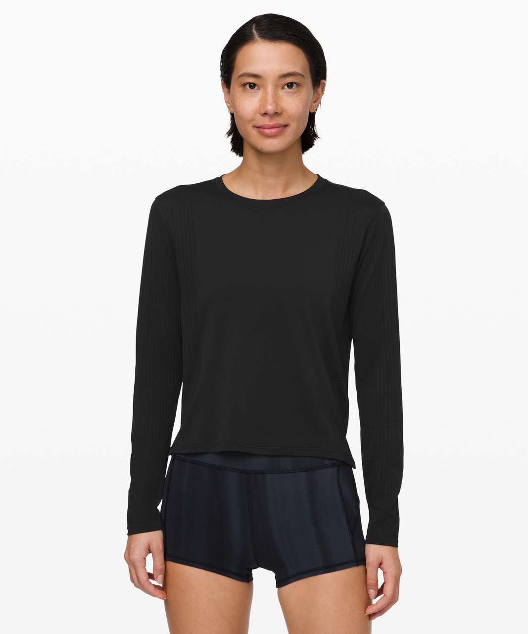 Lululemon Train to Be Long Sleeve - Black / Black (First Release) - lulu  fanatics