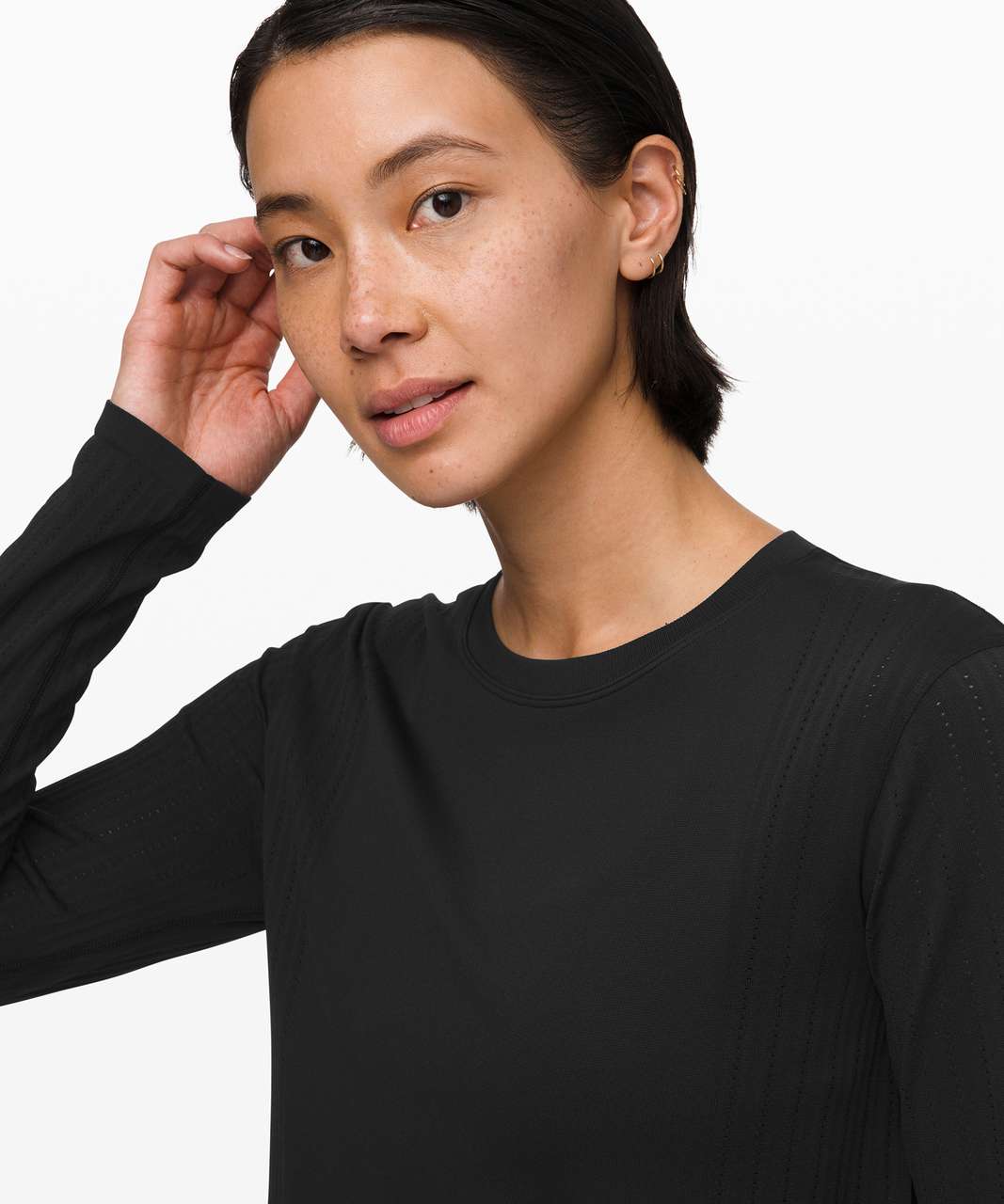 Lululemon Train to Be Long Sleeve - Black / Black (First Release ...