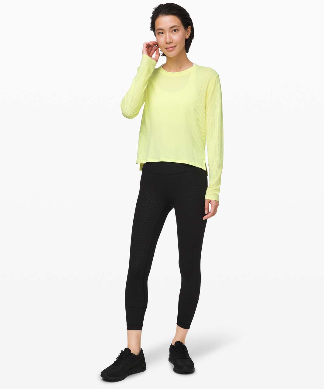 Lululemon Train to Be Long Sleeve - Florid Flash / Florid Flash