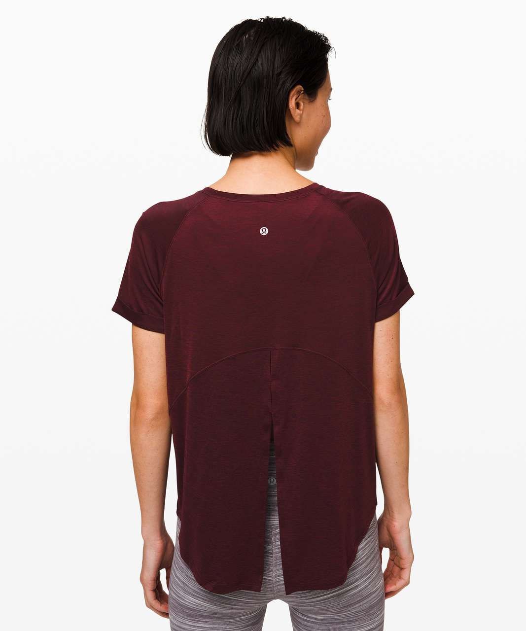 Lululemon Open Up Tie Back Tee - Garnet