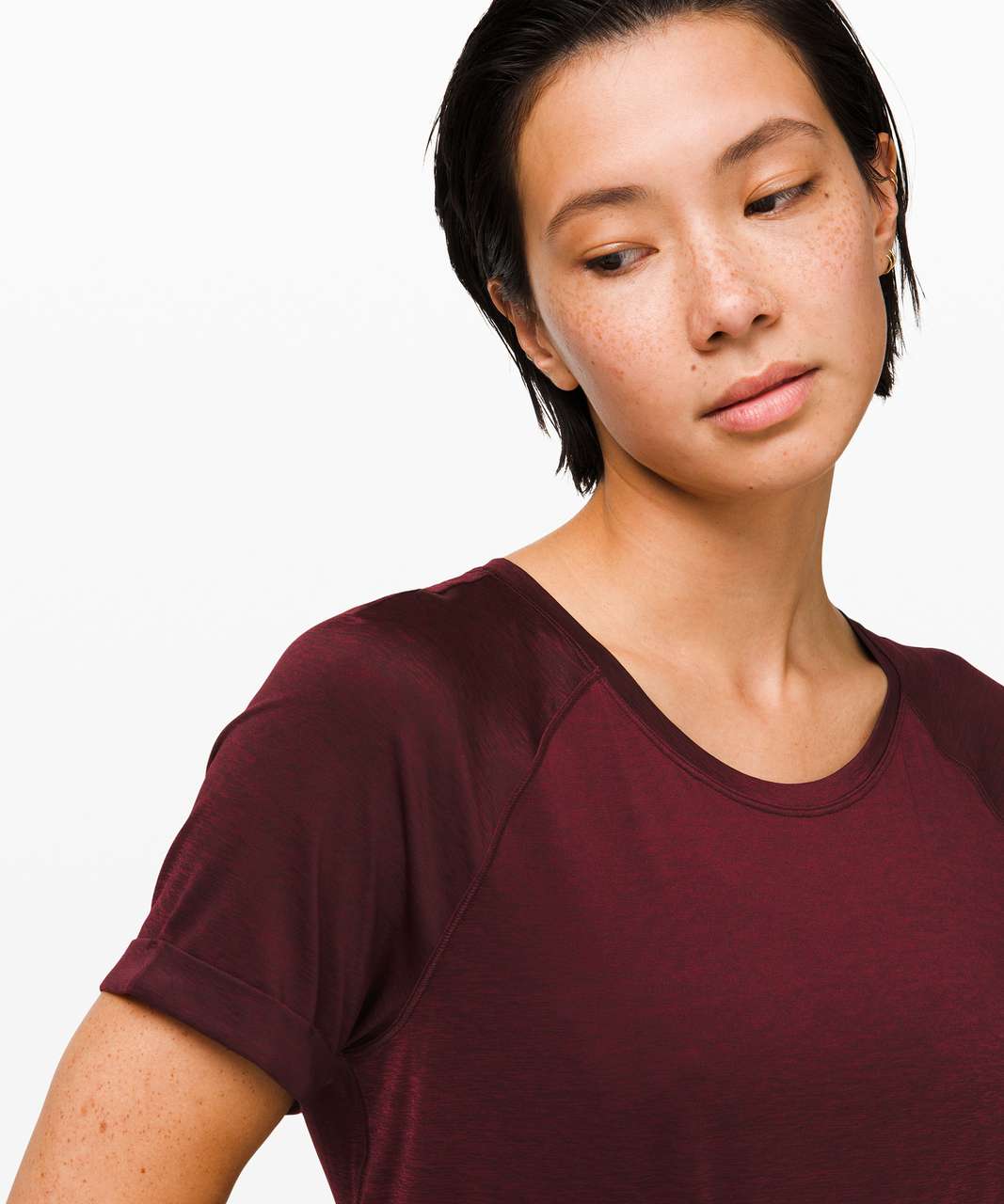 Lululemon Open Up Tie Back Tee - Garnet - lulu fanatics