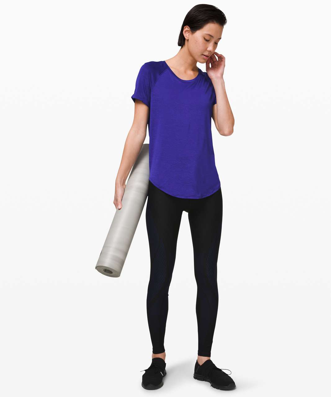 Lululemon Open Up Tie Back Tee - Larkspur