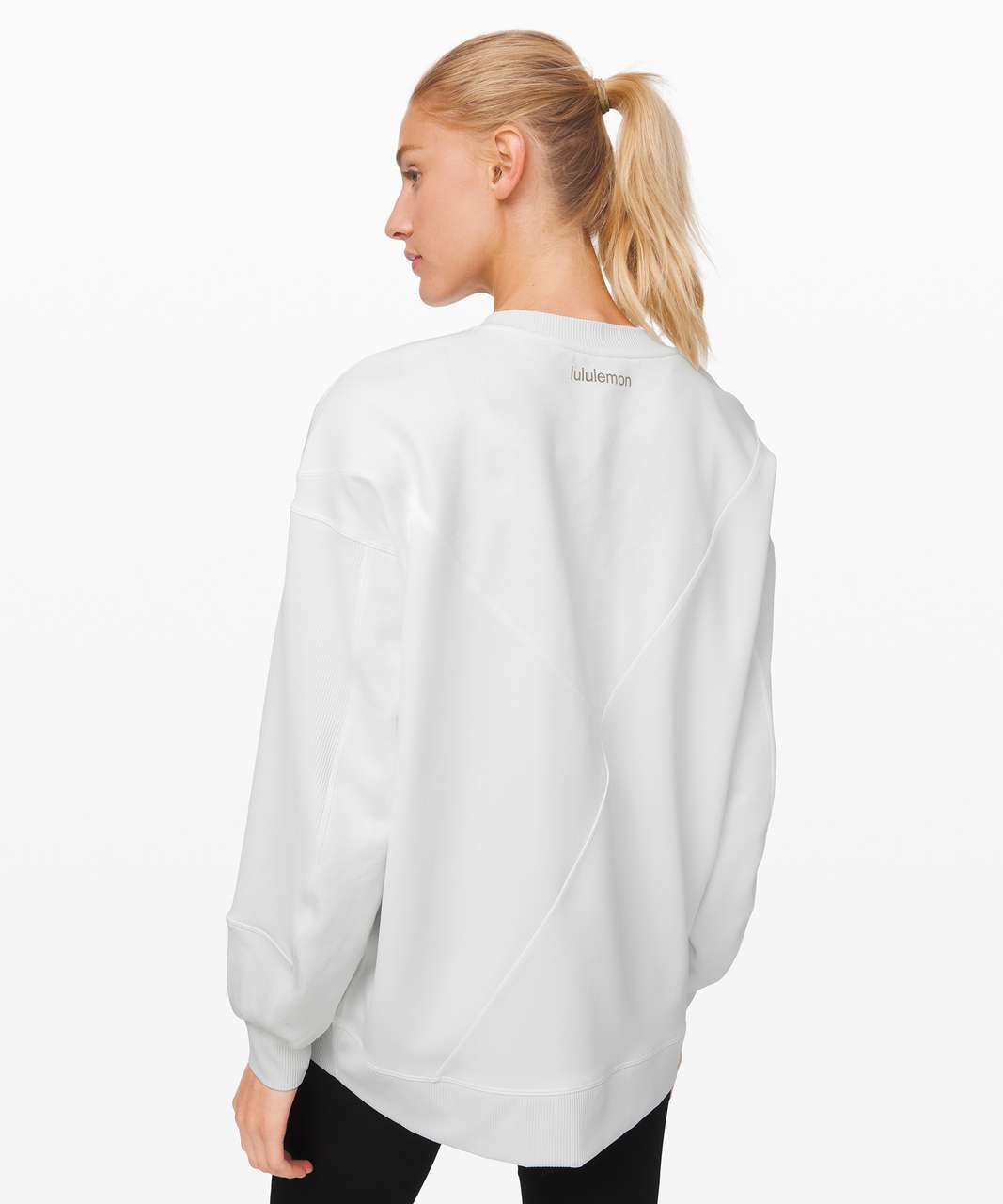 EUC LULULEMON PERFECTLY Oversized Crew Sweatshirt White Color Size 6!!  £62.27 - PicClick UK