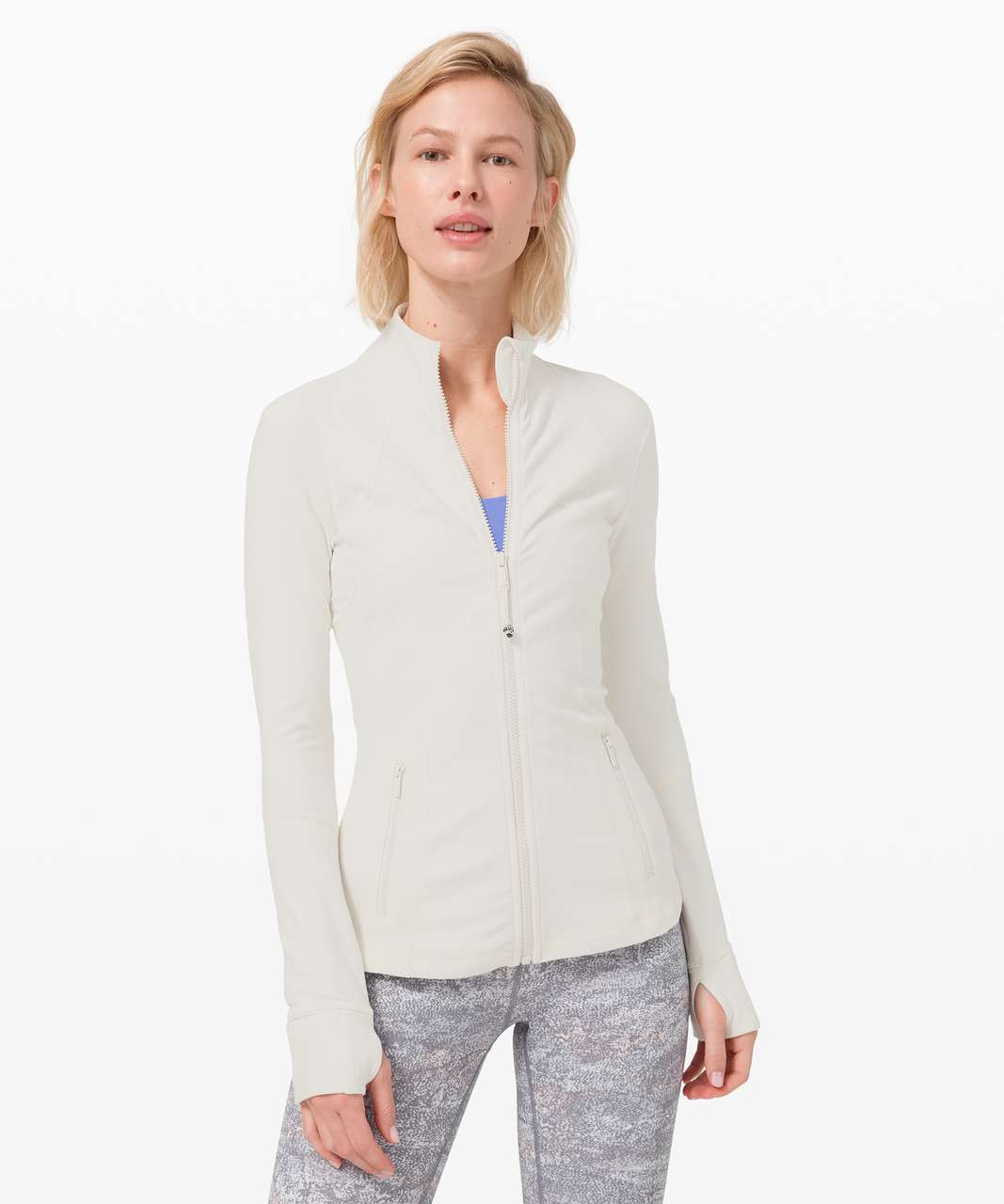 Lululemon Womens Define Striped Beige / White Jacket Size 8