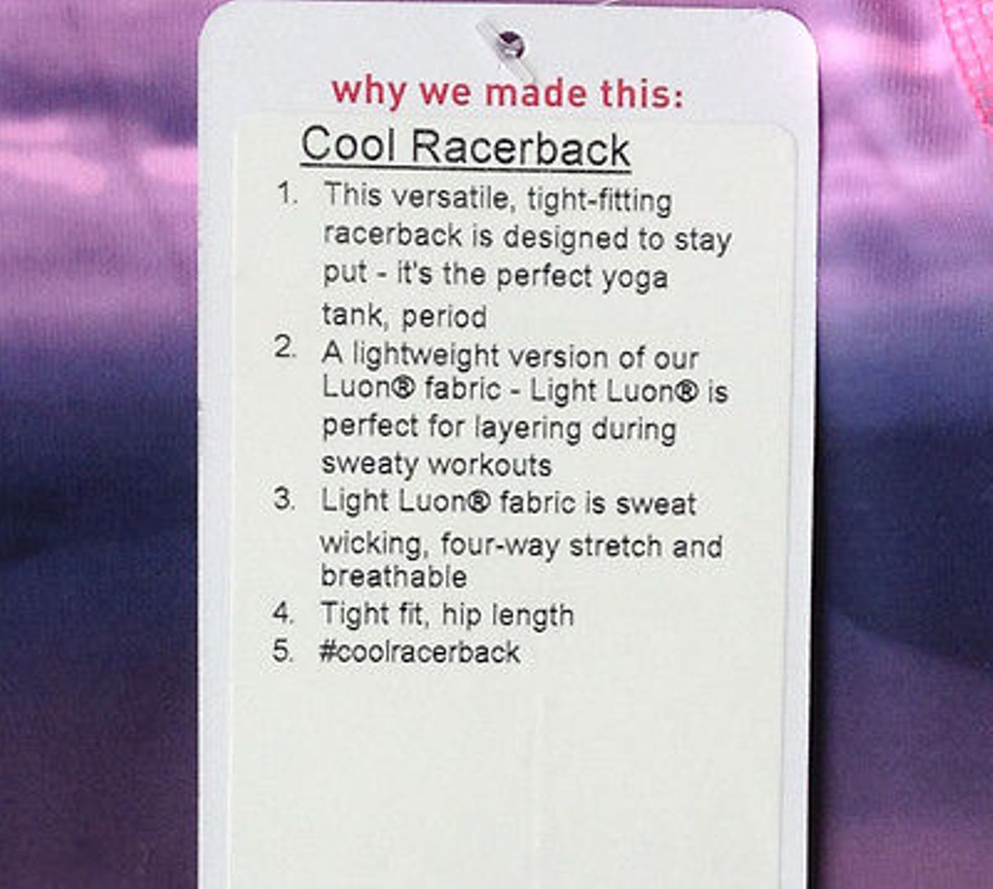 Lululemon Cool Racerback - Beachscape Multi