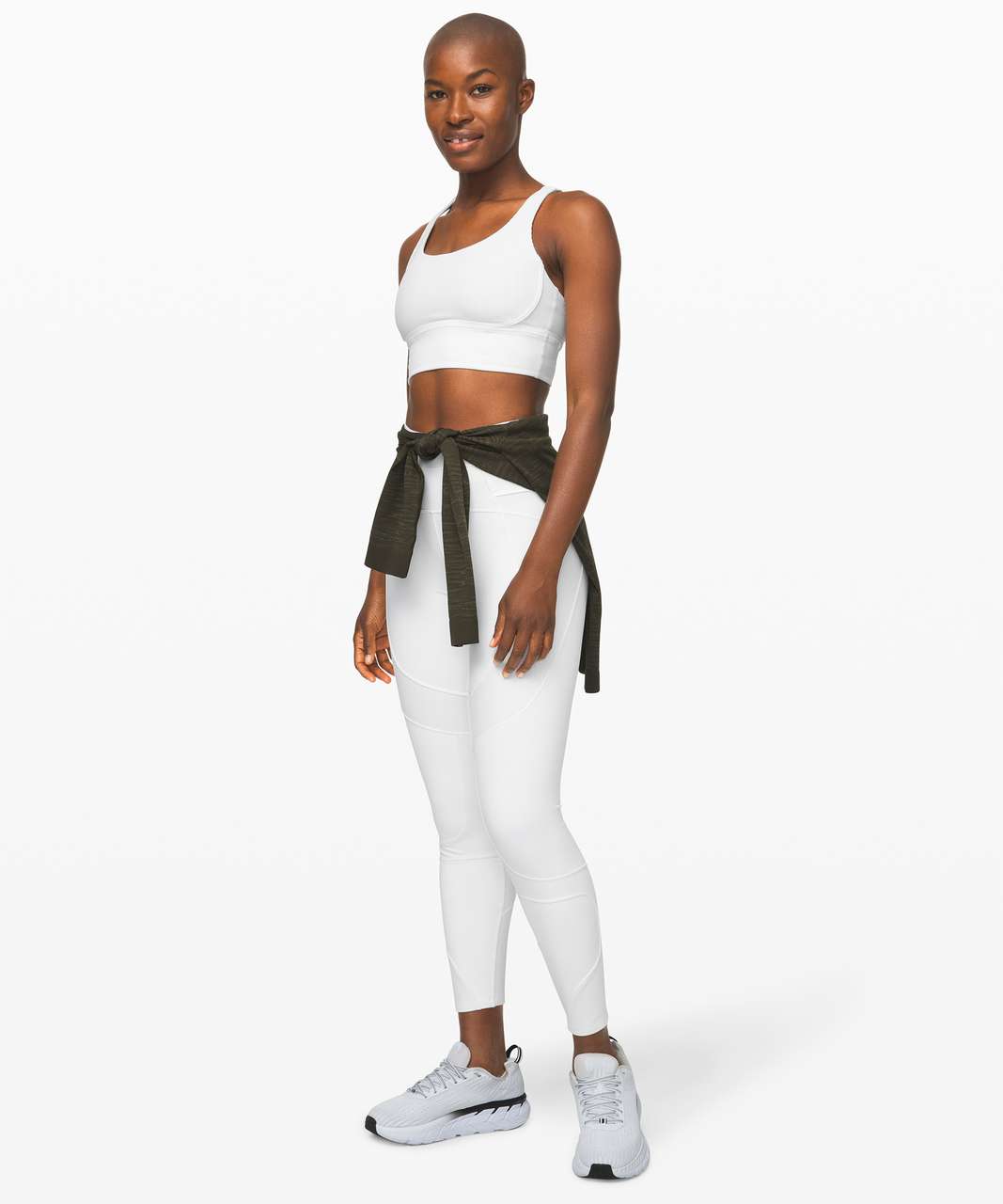 Lululemon Energy Bra *Long Line Texture - White - lulu fanatics