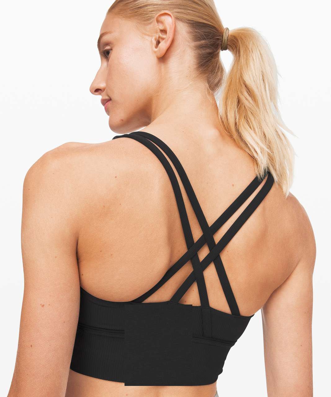 Lululemon Energy Bra *Long Line Texture - Black